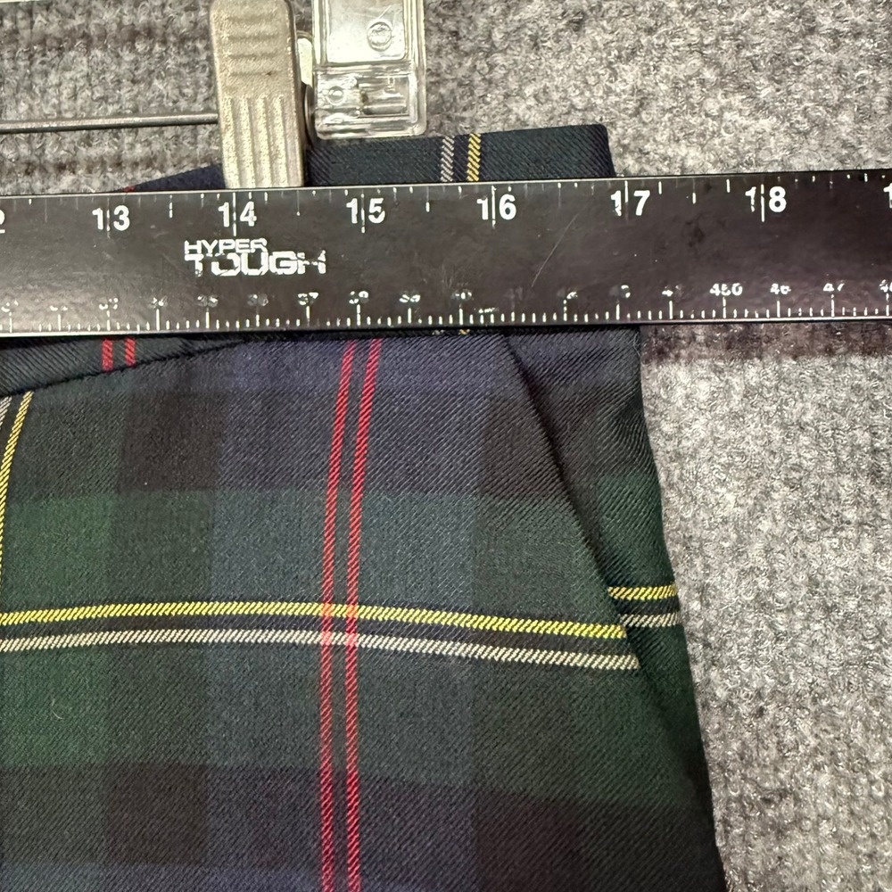 Talbots Hampshire Pants Womens 8 Green Plaid Wool Blend Straight Leg Fully Lined - Picture 12 of 16